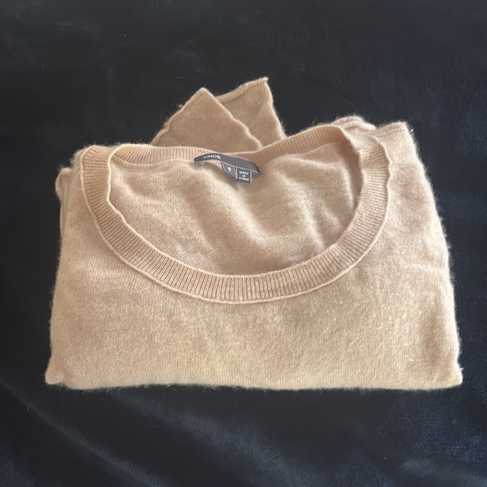Vince Neutral Pink Crewneck Sweater
